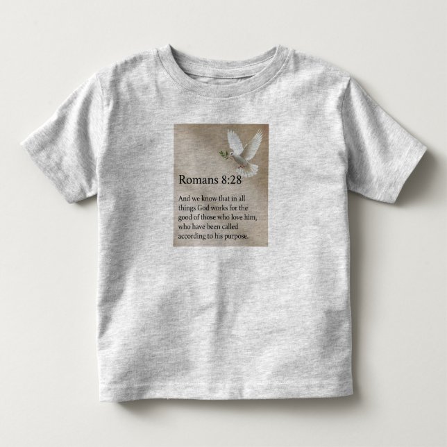 Infantil Camiseta de bebê com versículo da Bíblia Romanos 8 (Frente)