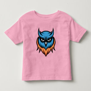 Infantil Camiseta de Bebê Coruja Colorida Fofa