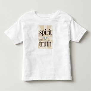 Infantil Camiseta de Bebê Cristã Espírito e Verdade