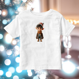 Infantil Camiseta de bebé de elfo de Natal de menino alegre