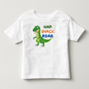 Infantil Camiseta de Bebê Dinosaur Roar Snack Soneca 
