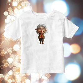 Infantil Camiseta de bebê do Papai Noel Professor Elfo