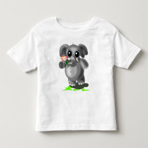 Infantil Camiseta de Bebê Elefante Bonito
