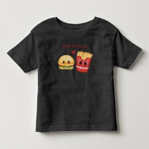Infantil Camiseta de Bebê Melhores Amigos Cute Burger & Fri