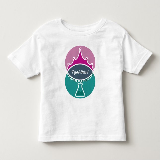 Infantil Camiseta de Bebê Science Princess (Muda) (Frente)