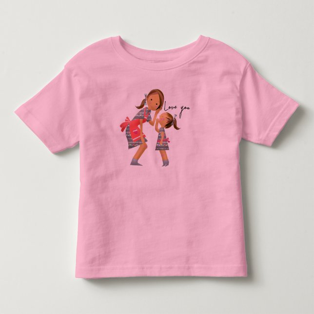 Infantil camiseta de bebê  toddler love (Frente)