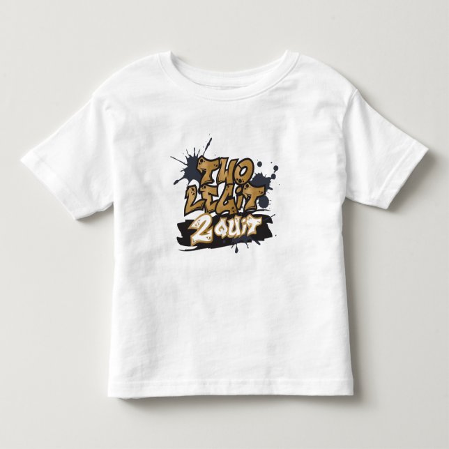 Infantil Camiseta de Bebê Two Legit 2 Quit (Frente)