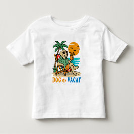 Infantil Camiseta de Cachorro Divertido de Férias | Verão F