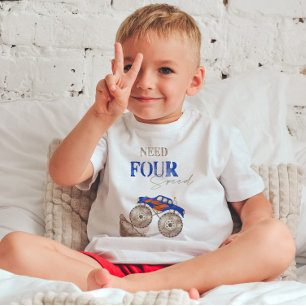 Infantil Camiseta de Caminhão Monstro Need Four Speed