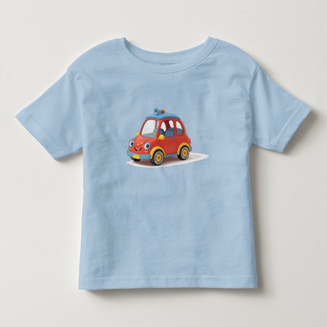 Infantil Camiseta de carro divertida (Frente)
