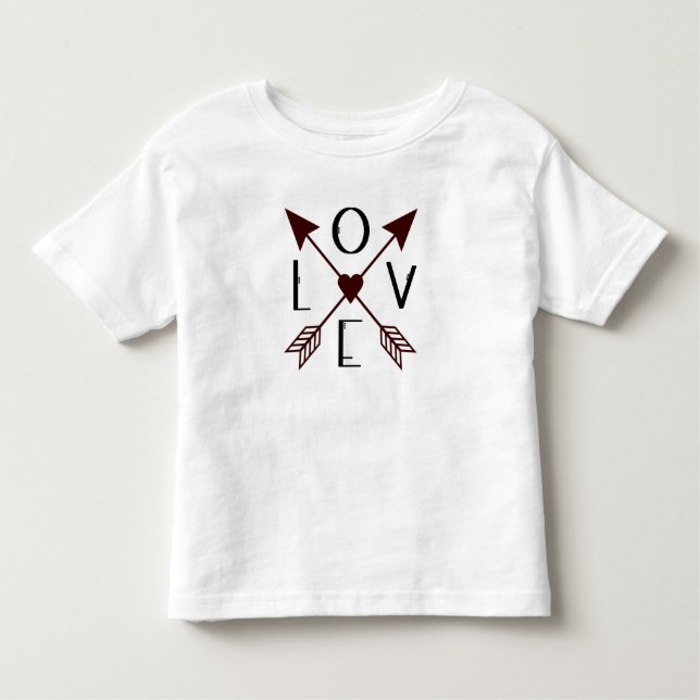Infantil Camiseta de Criança Amor com Flechas (Frente)
