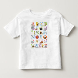 Infantil Camiseta de criança "Animal ABC" (versão azul)