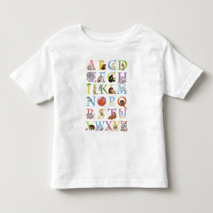 Infantil Camiseta de criança "Animal ABC" (versão azul)