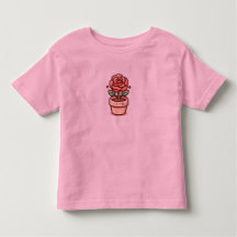 Camiseta de criança com um lindo ciclo de rosa.