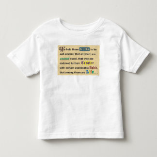 Infantil Camiseta de criança com uma declaração.
