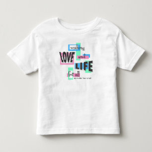 Infantil Camiseta de criança com uma mensagem pró-vida.