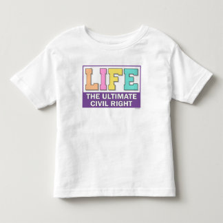 Infantil Camiseta de criança com uma mensagem pró-vida.