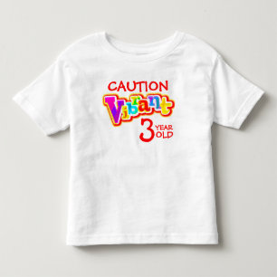 Infantil Camiseta de criança de 3 anos vibrante