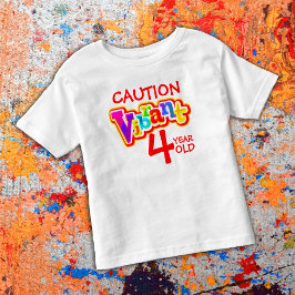 Infantil Camiseta de criança de 4 anos vibrante