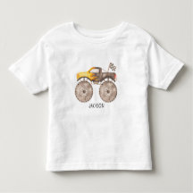 Camiseta de criança de caminhão monstro
