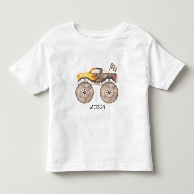 Infantil Camiseta de criança de caminhão monstro (Frente)