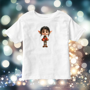 Infantil Camiseta de criança de Natal da Menina Surpresa