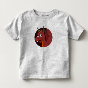 Infantil Camiseta de criança de um dragão vermelho