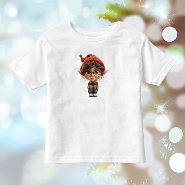 Infantil Camiseta de criança do Elfo de Natal da Menina Ouv (Criador carregado)