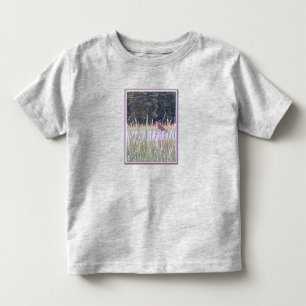 Infantil Camiseta de criança Passarinho na Grama Alta