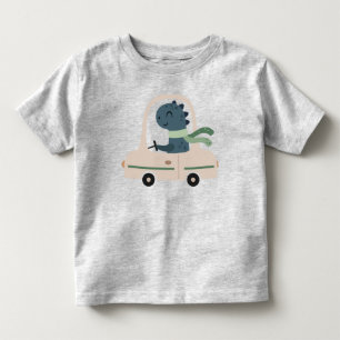 Infantil Camiseta de criança pequena de dinossauro fofo dir