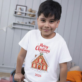 Infantil Camiseta de criança personalizada Natal 2026 Casa