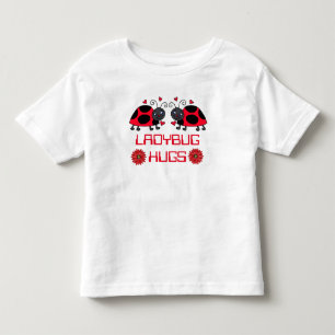 Infantil Camiseta de Crianças com Joaninha Abraçando Bebê
