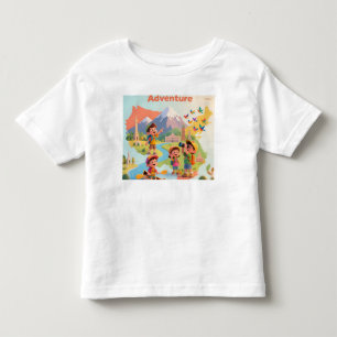 Infantil Camiseta de Crianças de Animais Fofos – Aventura D