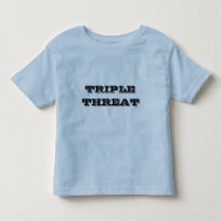 Camiseta de crianças engraçadas com ameaças tripla