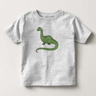 Infantil Camiseta de Dinossauro Longo Cute para Crianças