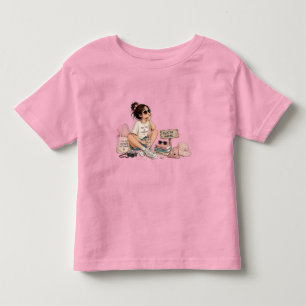 Infantil Camiseta de Férias de Menina Fofo Vibrações de Ver