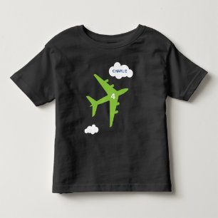 Infantil Camiseta de festa de aniversário de avião para cri