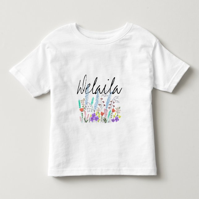 Infantil Camiseta de flores de primavera (Frente)