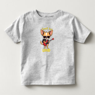 Infantil Camiseta de Guitarra Rock Star Chihuahua Pequeno M