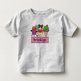 Infantil Camiseta de Halloween para Meninas Personalizável