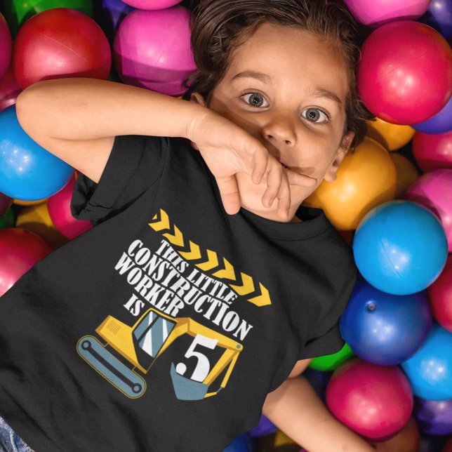 Infantil Camiseta de Homem da Construção Menino Aniversário (Criador carregado)