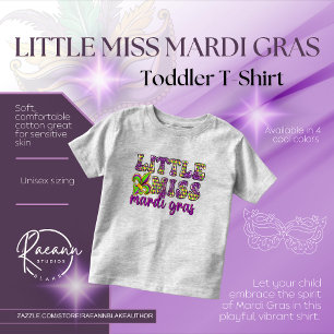 Infantil Camiseta de Jersey Fina de Bebê Little Miss Mardi 