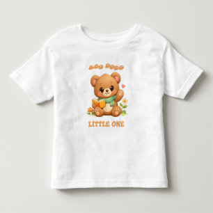Infantil Camiseta de Jersey Fina para Crianças   Urso Lendo