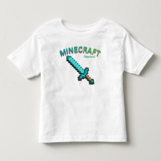 Infantil Camiseta de jogo Minecraft Inspirada Espada Pixel