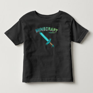 Infantil Camiseta de jogo Minecraft Inspirada Espada Pixel