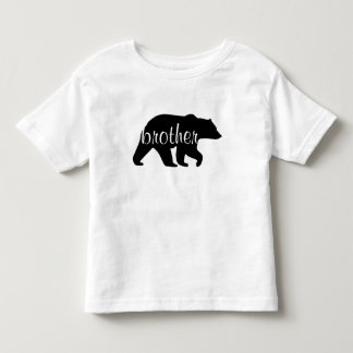 Infantil Camiseta de Mão Longa com Urso do Irmão
