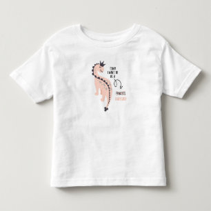 Infantil Camiseta de Menina Princesa Dinossauro Engraçada c