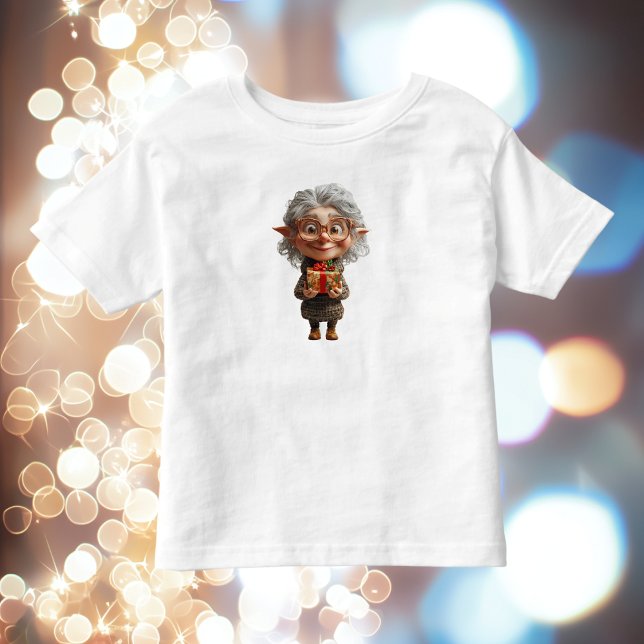 Infantil Camiseta de Natal de Professor Elfo para Criança (Criador carregado)