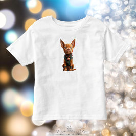 Infantil Camiseta de Natal para Criança 'Bom Menino Cachorr