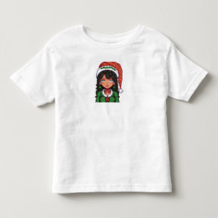 Infantil Camiseta de Natal para criança pequena menina